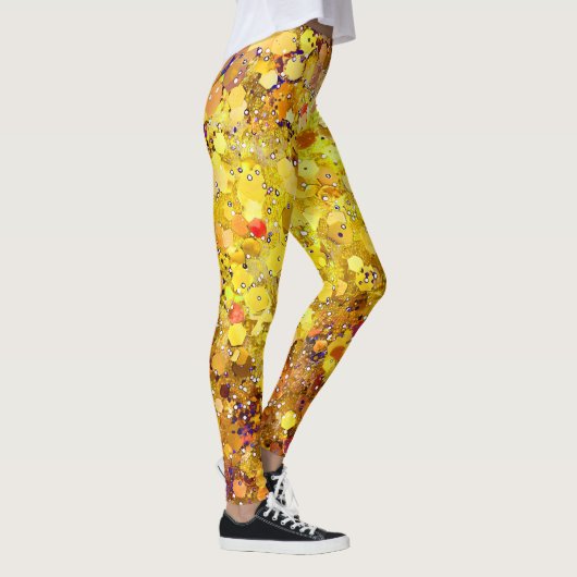 Zonneschijn Gele Stippen Leggings (Rechts)