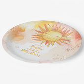 Zonneschijn Genderneutraal Boho Sun Papieren Bordje (Gekanteld)