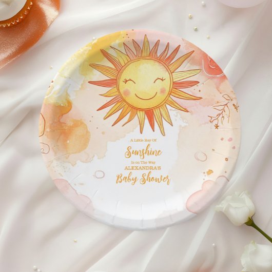 Zonneschijn Genderneutraal Boho Sun Papieren Bordje