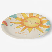 Zonneschijn Genderneutraal Boho Sun Papieren Bordje (Gekanteld)