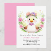 Zonneschijn, Glimlachen & Ducklings Baby Meisje Do Kaart (Voorkant / Achterkant)