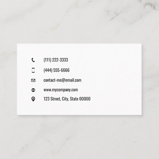  zonneschijn grillig visitekaartje (Achterkant)