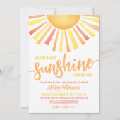 Zonneschijn Happy Yellow Boho Sun Baby shower Kaart (Voorkant)