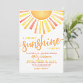 Zonneschijn Happy Yellow Boho Sun Baby shower Kaart (Staand voorkant)