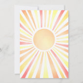 Zonneschijn Happy Yellow Boho Sun Baby shower Kaart (Achterkant)
