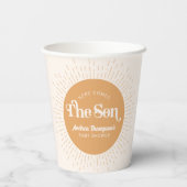 Zonneschijn hier komt de Son Boy Bay Douche Papieren Bekers (Achterkant)