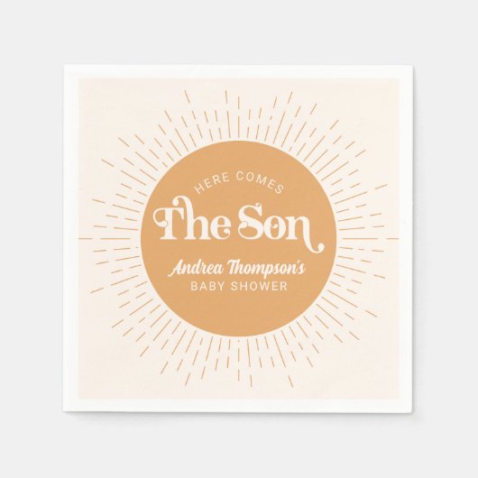 Zonneschijn hier komt de Son Boy Bay Douche Servet (Voorkant)