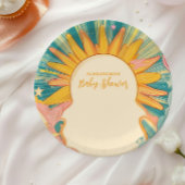 Zonneschijn hier komt het Baby shower van de Zoon Papieren Bordje