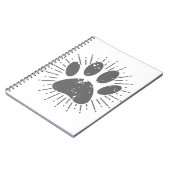 Zonneschijn Hondenpootafdruk Met Afgeplatte Afwerk Notitieboek (Linkerzijde)