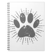 Zonneschijn Hondenpootafdruk Met Afgeplatte Afwerk Notitieboek (Voorkant)