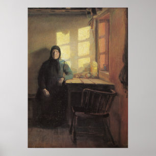 Zonneschijn in de blinde kamer 1880 poster
