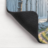 Zonneschijn in Frosty Forest Muismat (Hoek)