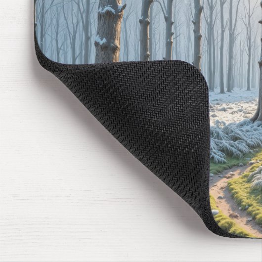 Zonneschijn in Frosty Forest Muismat (Hoek)