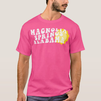 Zonneschijn in Magnolia Springs Alabama Retro Wavy T-shirt