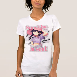 Zonneschijn in Soul Radiant Girl in Summer Outfit T-shirt