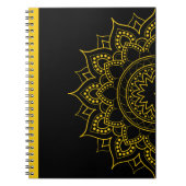 Zonneschijn Inspiratie - Golden Mandala Notitieboe Notitieboek (Voorkant)