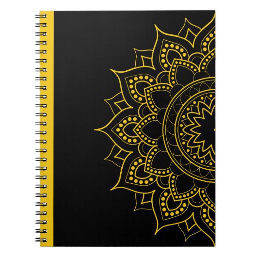 Zonneschijn Inspiratie - Golden Mandala Notitieboe Notitieboek (Voorkant)