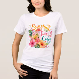 Zonneschijn Is Mijn Favoriete Kleur Citroenlimonad Tri-Blend Shirt
