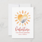 Zonneschijn Kinder Valentijnsdag Notitiekaartje (Voorkant)