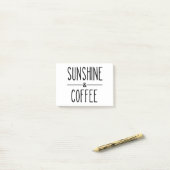 Zonneschijn & Koffie Post-it® Notes (Op bureau)