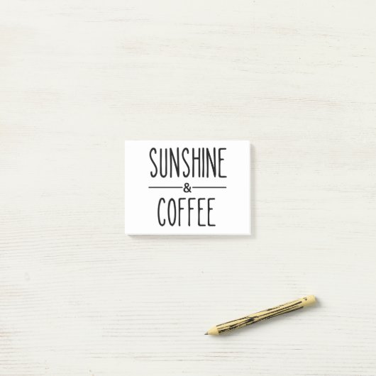 Zonneschijn & Koffie Post-it® Notes (Op bureau)