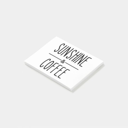 Zonneschijn & Koffie Post-it® Notes (Schuin)