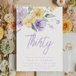 Zonneschijn & Lavendel Bloemen 30e Verjaardagsfees Kaart<br><div class="desc">Sunshine & Lavender Floral 30th Birthday Party Invitation Bekijk bijpassend collectie in Niche en Nest Store</div>