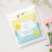 Zonneschijn & limonade blauw & geel bedankzakje (Gezegeld)
