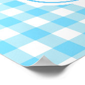 Zonneschijn & limonade blauw & geel douchefeest poster (Hoek)