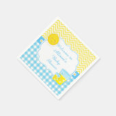 Zonneschijn & limonade blauw & geel servet (Hoek)