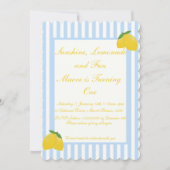 Zonneschijn, limonade en Leuk 1e Verjaardag Uitnod Kaart (Voorkant)