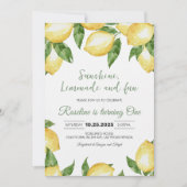 Zonneschijn limonade en leuke citroen verjaardag kaart (Voorkant)