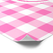 Zonneschijn & limonade roze & gele douche partij poster (Hoek)