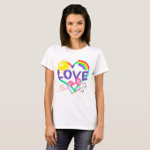 Zonneschijn, lolly's en regenbogen t-shirt (Voorkant volledig)