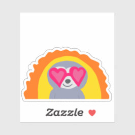 Zonneschijn Luiaard met Zonnebril Sticker