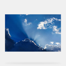 Zonneschijn Muurkunst Blauwe Lucht Minimalistische Acryl Bord