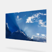 Zonneschijn Muurkunst Blauwe Lucht Minimalistische Acryl Bord (Hoek)