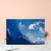 Zonneschijn Muurkunst Blauwe Lucht Minimalistische Acryl Bord (Huwelijk)