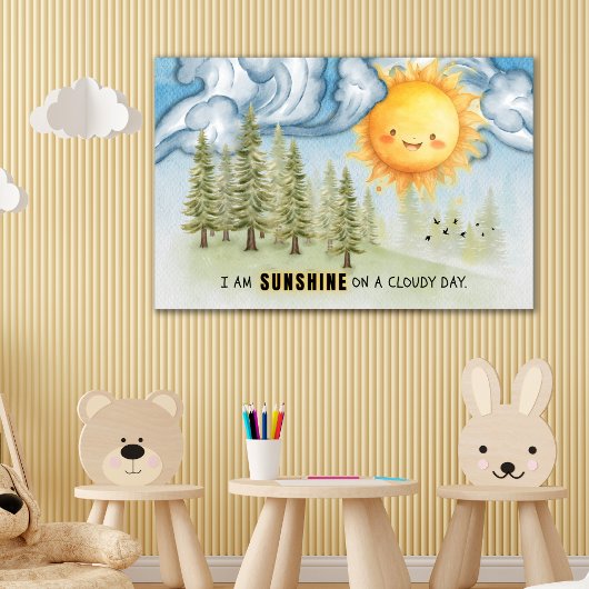 Zonneschijn op een bewolkte dag Inspirerend kunst  Poster