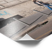 Zonneschijn op een motorfiets foto afdruk (Hoek)