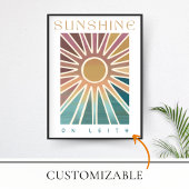 Zonneschijn op Leith - Kleurrijke Abstracte Zonnep Poster