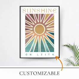 Zonneschijn op Leith - Kleurrijke Abstracte Zonnep Poster