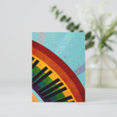 zonneschijn op waterreflecties rond piano briefkaart (Staand voorkant)