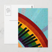 zonneschijn op waterreflecties rond piano briefkaart (Voorkant / Achterkant)