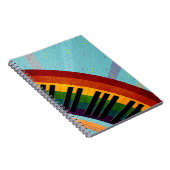 zonneschijn op waterreflecties rond piano notitieboek (Rechterzijde)