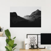 Zonneschijn over de bergen poster (Thuiskantoor)