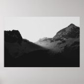 Zonneschijn over de bergen poster (Voorkant)