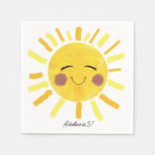 Zonneschijn papieren servet (Voorkant)