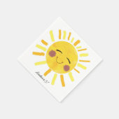 Zonneschijn papieren servet (Hoek)