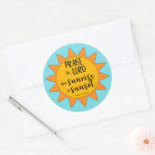 Zonneschijn Prijs de Heer Ronde Sticker (Envelop)